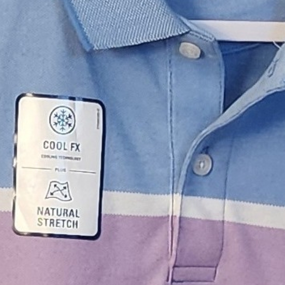 Izod Men's Advantage Performance Stretch Short Sleeve Polo Shirt Size L NWT - Picture 6 of 9